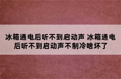 冰箱通电后听不到启动声 冰箱通电后听不到启动声不制冷啥坏了